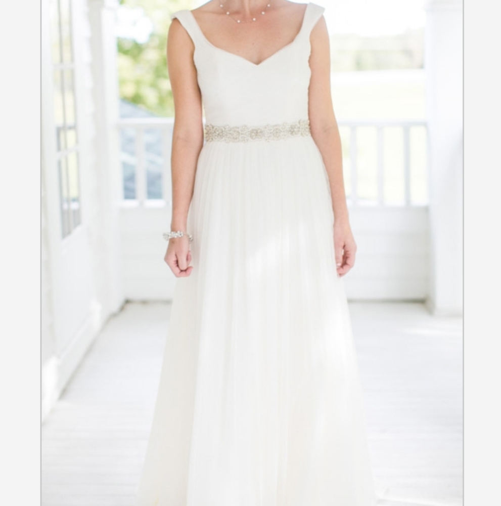 Modern Trousseau Gwen Wedding Dress Ivory Size 12 - Picture 3 of 16